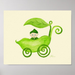 Poster de arte Sweet Pea Boy