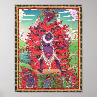Póster de arte Thangka tibetano de Ekajati