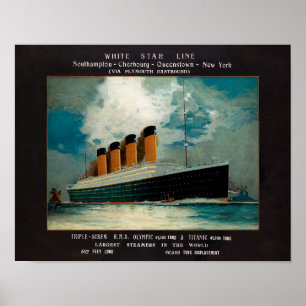 Poster de arte Titanic White Star Line