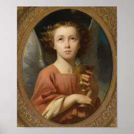 poster de arte "Un ángel sostiene un cáliz"