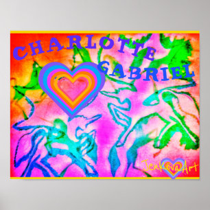 POSTER DE ARTE UNICORN CON NOMBRES