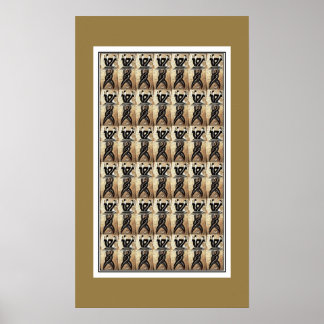 Poster de arte ventilado chino Nuva_fuxi