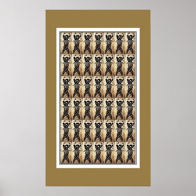 Poster de arte ventilado chino Nuva_fuxi (Frente)