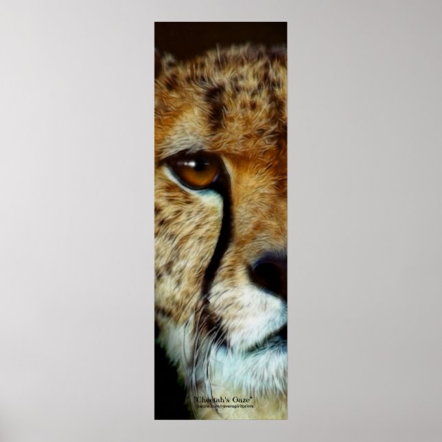 POSTER de arte vertical de CHEETAH FACE (Frente)