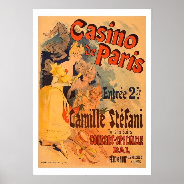 Poster de Arte Vintage de Casino de París (Frente)