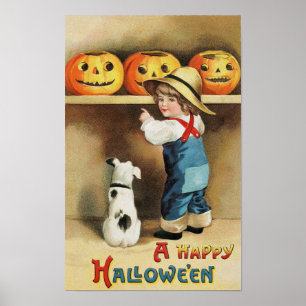Poster de Arte Vintage de Halloween