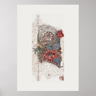 POSTER DE ARTE : WILLIAM MORRIS : FLORES DE MURO :