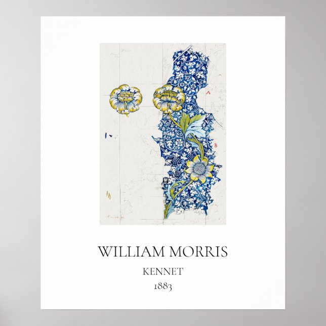 POSTER DE ARTE : WILLIAM MORRIS : KENNET : 1883 (Frente)