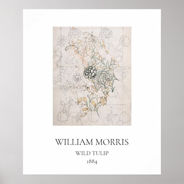 POSTER DE ARTE : WILLIAM MORRIS : WILD TULIP : 188 (Frente)
