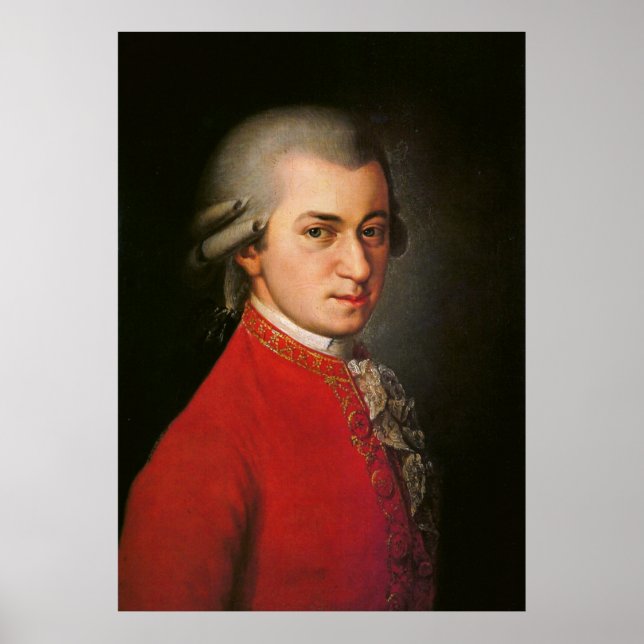 Poster de arte Wolfgang Amadeus Mozart (Frente)