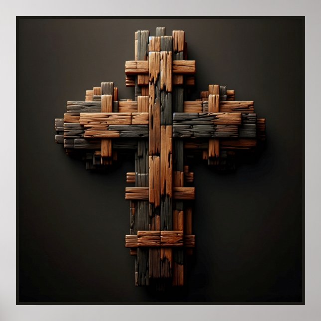 Poster de arte Wood Cross (Frente)