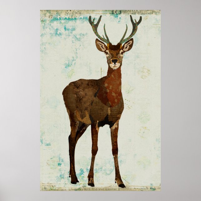 Poster de arte Woodsy Elk (Frente)