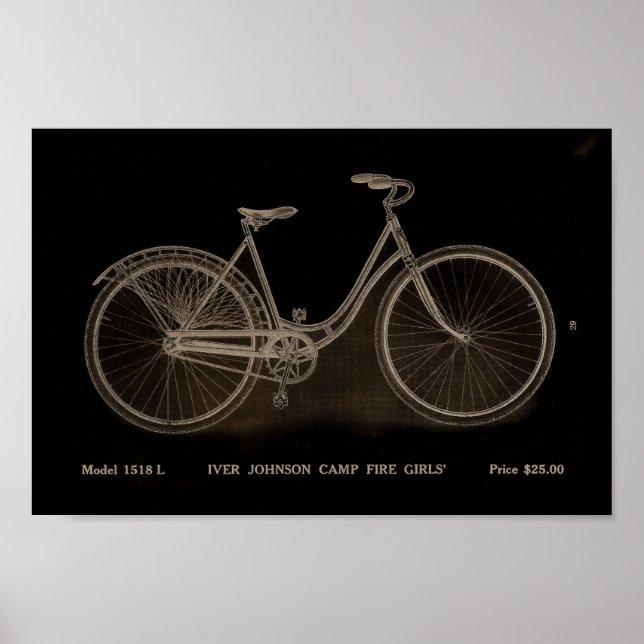 poster de Arte y Bicicleta de Chicas de Bomberos e (Frente)
