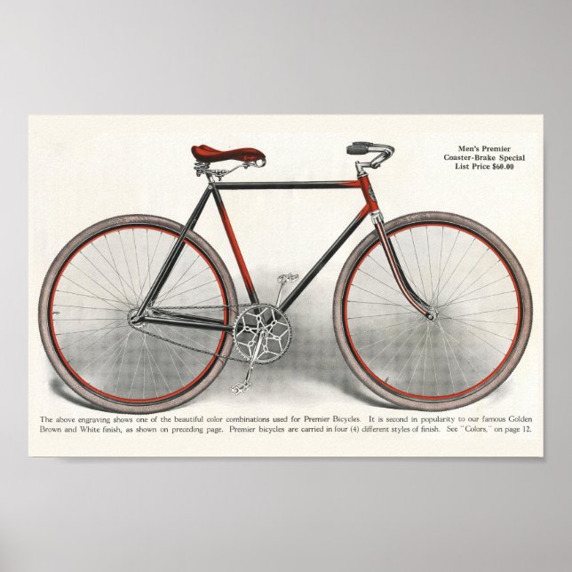 poster de arte y bicicleta de moda masculino de 19 (Frente)