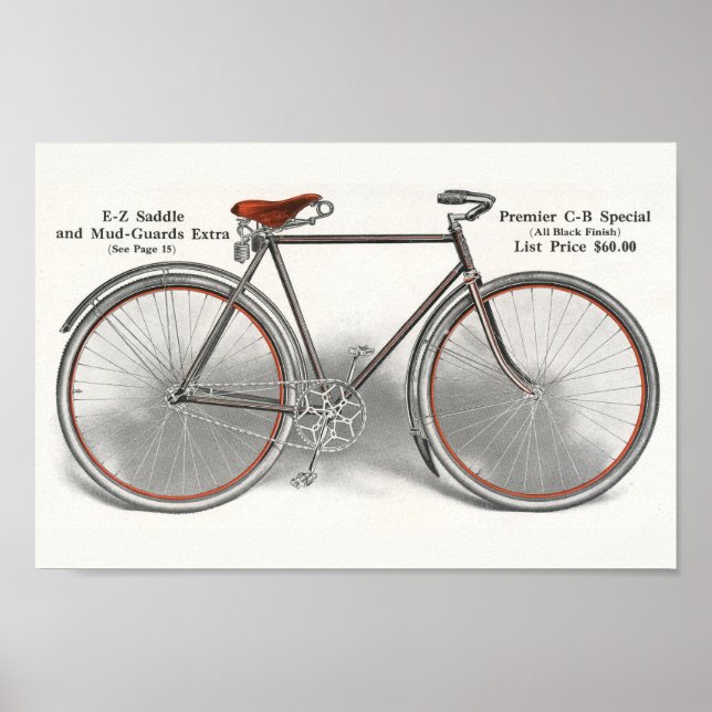 poster de Arte y Bicicleta Especial Vintage Premie (Frente)