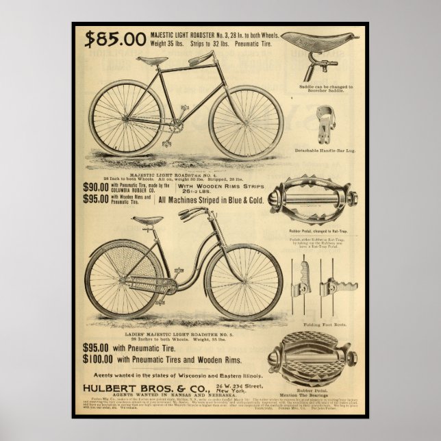 poster de Arte y Bicicleta Majestuosa Ligera de 18 (Frente)