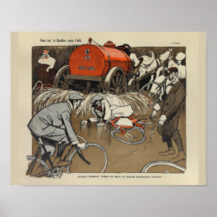 poster de Arte y Bicicleta Vintage Feininger 1898
