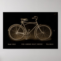 poster de Arte y Bicicleta Vintage Heavy Service 1