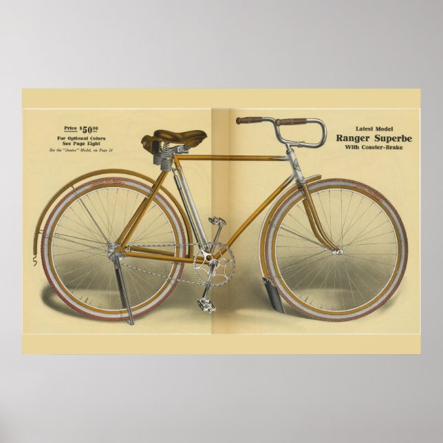poster de Arte y Bicicletas Vintage Superbe (Frente)
