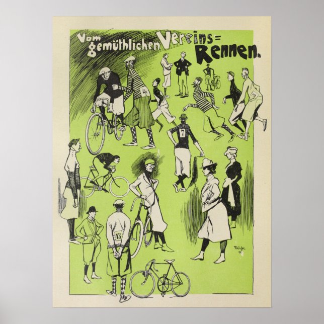 poster de Arte y Carreras del Club de Bicicletas V (Frente)