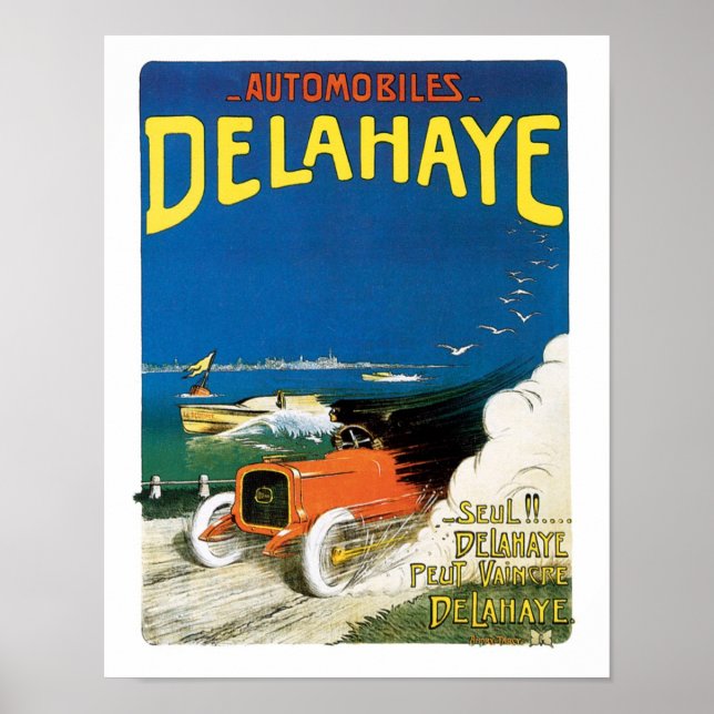 Poster de arte y cosecha de Delahaye Automobile (Frente)