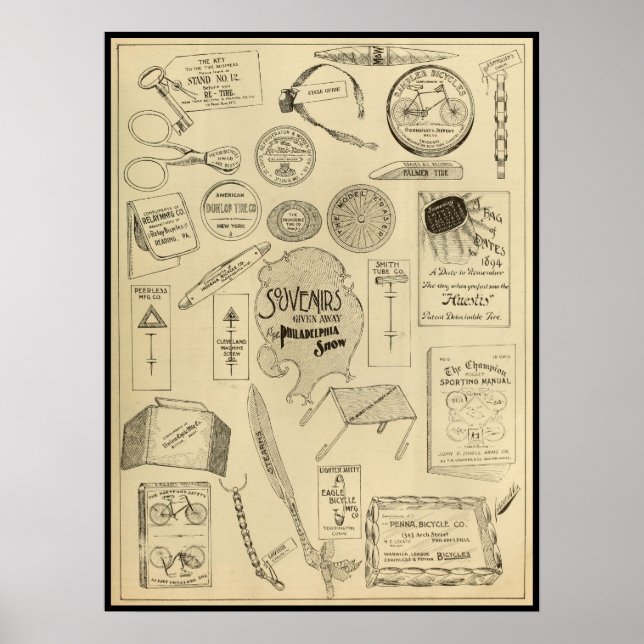 poster de arte y espectáculo de bicicletas en Fila (Frente)