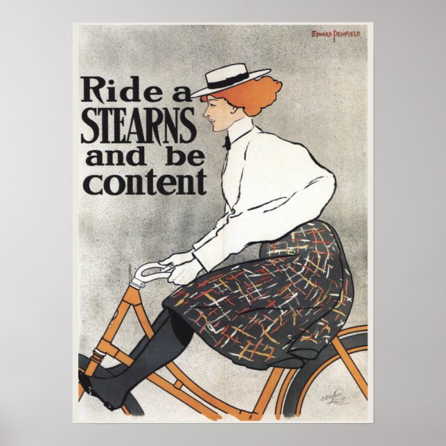 Poster de arte y esteares de bicicleta de época (Frente)
