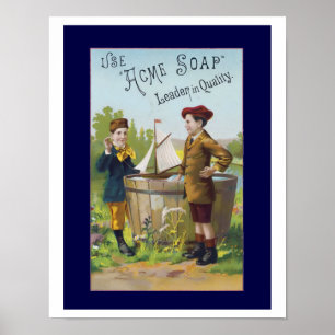 Poster de arte y jabón de vintage