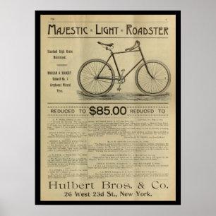 poster de Arte y Revista de Bicicletas Vintage de