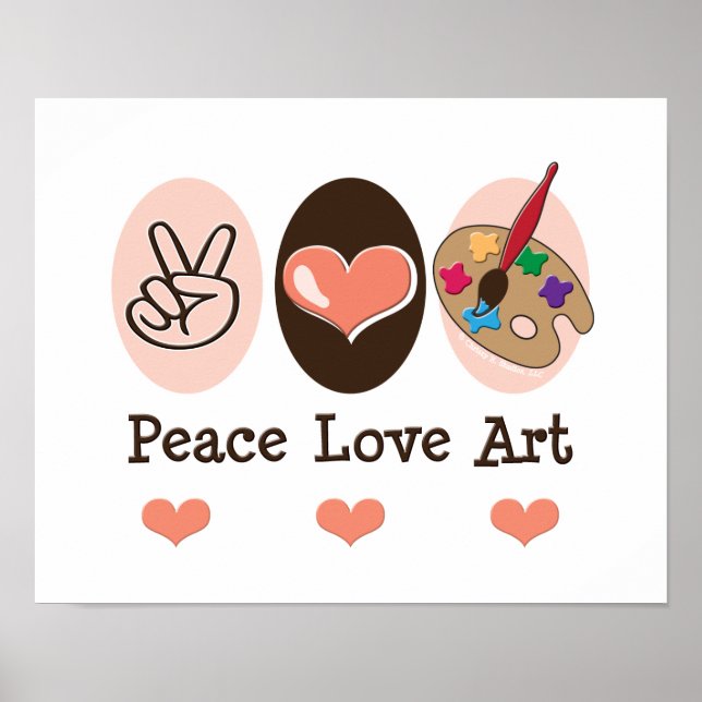 Poster de Artista de arte Peace Love (Frente)