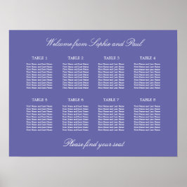 Póster de Asientos de Boda de Mesa Lavanda 8