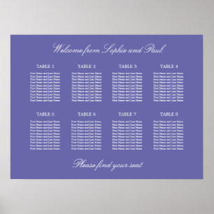 Póster de Asientos de Boda de Mesa Lavanda 8