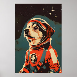 Póster de Astronauta Airedale Terrier, Airedale