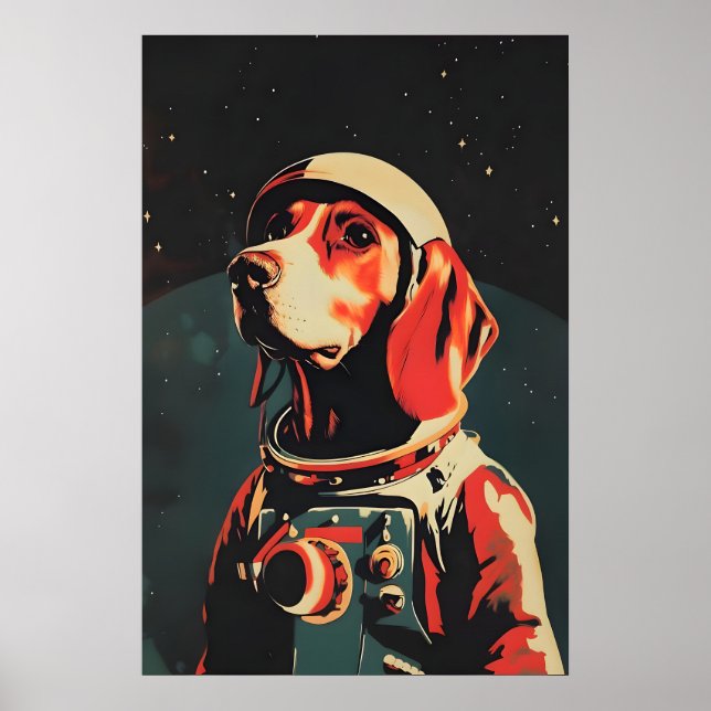 Póster de astronauta Bloodhound, Bloodhound Retro (Frente)