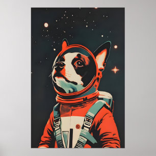Póster de Astronauta Boston Terrier, Boston Terrie
