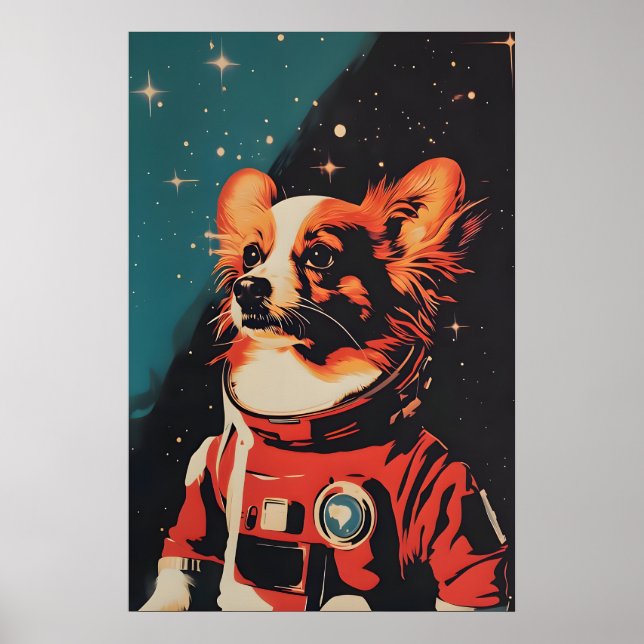 Póster de astronauta Papillon, impresión retro de  (Frente)