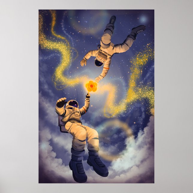 Póster de astronautas y polvo de estrellas  (Frente)