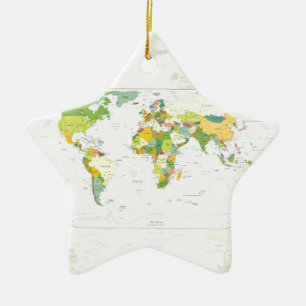 Póster de Atlas Mapa Mundial Político: Decoración 