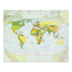 Póster de Atlas Mapa Mundial Político: Decoración