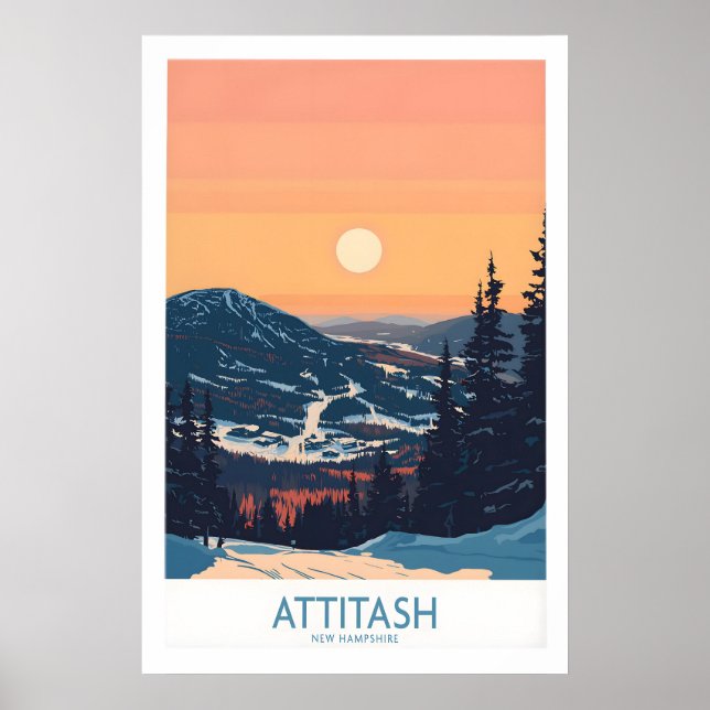 Póster de Attitash New Hampshire 1 (Frente)