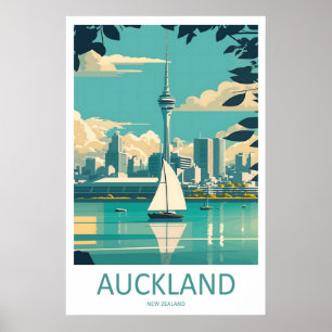 Póster de Auckland Nueva Zelanda Viaje Parque Naci