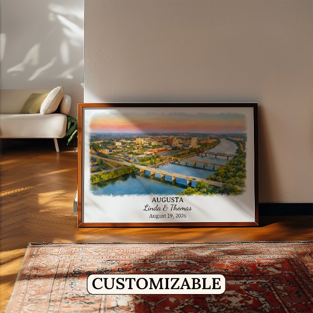 Póster de Augusta Georgia, Acuarela, Personalizado (Subido por el creador)