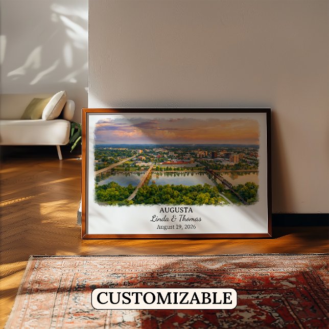 Póster de Augusta Georgia, Acuarela, Personalizado (Subido por el creador)