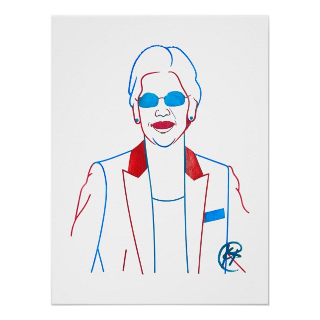 Poster de aula Elizabeth Warren, salvadora de la e (Anverso)