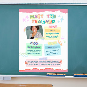 Póster de aula para conocer al maestro