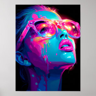 Póster de Aura de Neón   Impresión de Arte Pop Bad