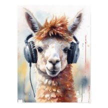 Póster de Auriculares Alpaca Music Factory