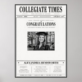Póster de Autógrafo de Graduación de Periódico Ant
