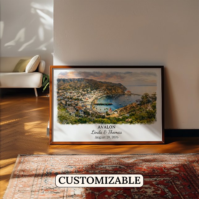Póster de Avalon California, Acuarela, Personaliza (Subido por el creador)
