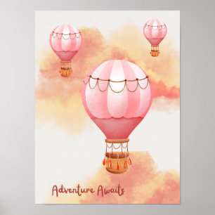 Póster de Aventura al Atardecer Espera